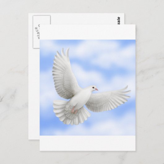 Flying Dove Postcard Postkarte (Vorne/Hinten)