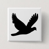Flying Dove-Silhouette Button (Vorderseite)