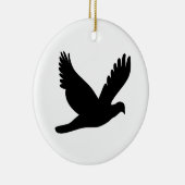 Flying Dove-Silhouette Keramik Ornament (Rechts)