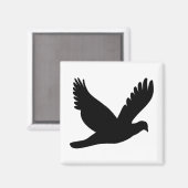 Flying Dove-Silhouette Magnet (Vorderseite/Rückseite)