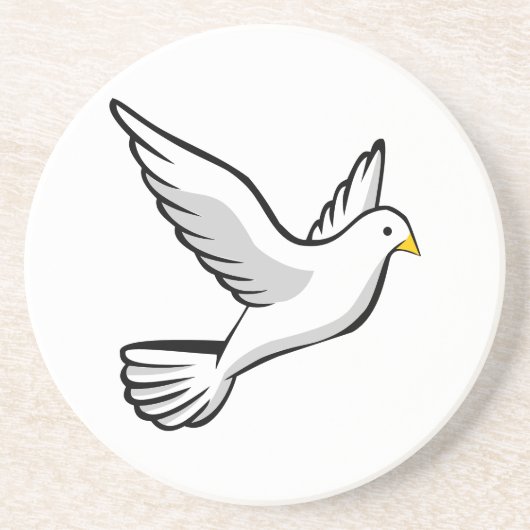 Flying Dove Vector-Untersetzer Getränkeuntersetzer (Vorne)