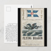 Flying Dragon Clipper Segelschiff 1858 Postkarte (Vorne/Hinten)