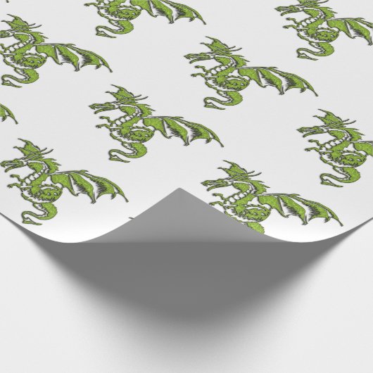 Flying Dragon Design Geschenkpapier (Ecke)