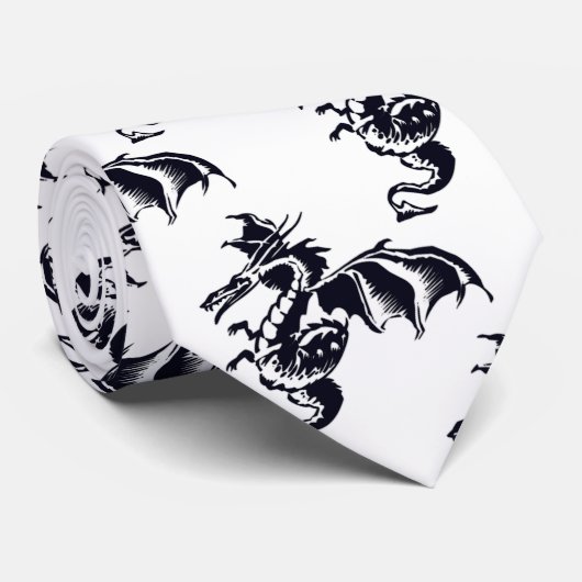 Flying Dragon Design Krawatte (Gerollt)
