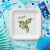 Flying Dragon Design Pappteller (Party)