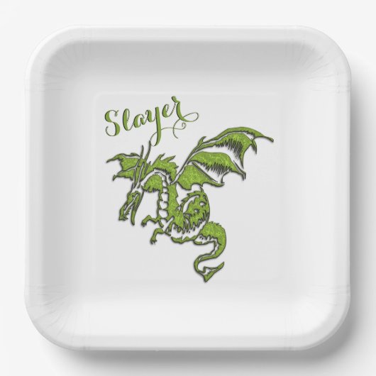 Flying Dragon Design Pappteller (Vorderseite)