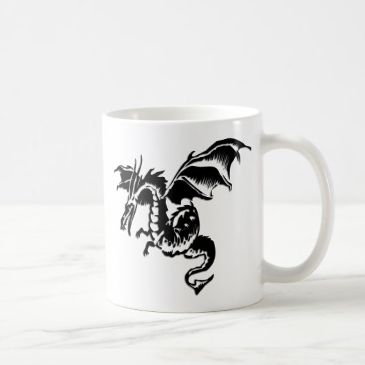 Flying Dragon Design White Kaffeetasse (Rechts)