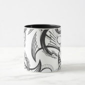 Flying Dragon in dark gray and white. Tasse (Zentrum)