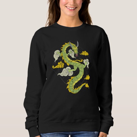 Flying Dragon Mythical Creature Fantasy Animal Fir Sweatshirt (Vorderseite)