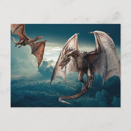 Flying Dragon Wyvern Postkarte (Vorderseite)