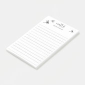 Flying Dragonflies & Custom Title and Name Linken Post-it Klebezettel (angewinkelt)