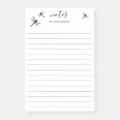 Flying Dragonflies & Custom Title and Name Linken Post-it Klebezettel (Vorderseite)