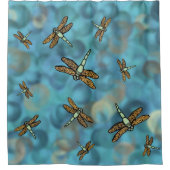Flying Dragonflies-Duschvorhang Duschvorhang (Vorderseite)