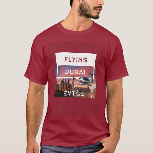Flying Dubai EVTOL for Air Taxi AAM UAM T-Shirt (Vorderseite)