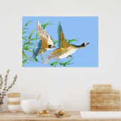 Flying Ducks-Poster Zeichnend Poster (Küche)