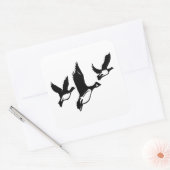 Flying Ducks Quadratischer Aufkleber (Umschlag)