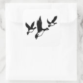 Flying Ducks Quadratischer Aufkleber (Tasche)