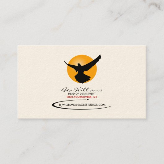 Flying Eagle Business Card (Sun Version 1) Visitenkarte (Vorderseite)