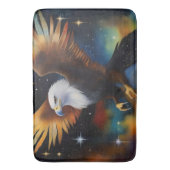 Flying Eagle Colorful Cosmic Art, Badematte (Vorderseite Vertikal)