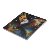 Flying Eagle Colorful Cosmic Art, Fliese (Seite)