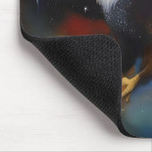 Flying Eagle Colorful Cosmic Art, Mousepad (Ecke)