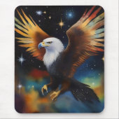 Flying Eagle Colorful Cosmic Art, Mousepad (Vorne)