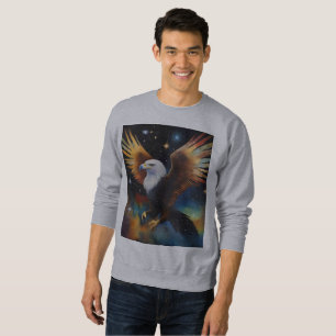 Flying Eagle Colorful Cosmic Art, Sweatshirt