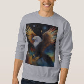 Flying Eagle Colorful Cosmic Art, Sweatshirt (Vorderseite)