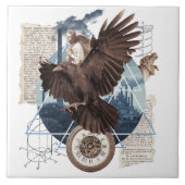 Flying Eagle mit mehreren anderen Elementen Collag Fliese (Vorderseite)