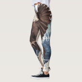 Flying Eagle mit mehreren anderen Elementen Collag Leggings (Links)