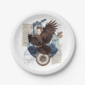 Flying Eagle mit mehreren anderen Elementen Collag Pappteller (Vorderseite)