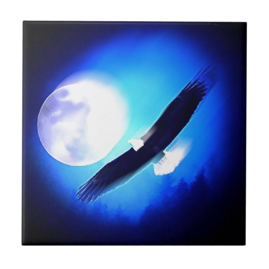 Flying Eagle & Moon Fliese (Vorderseite)