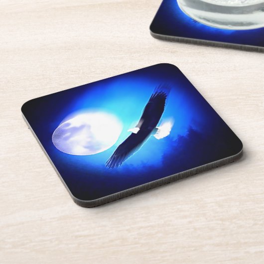 Flying Eagle & Moon Getränkeuntersetzer (Linke Seite)