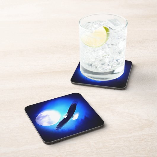 Flying Eagle & Moon Getränkeuntersetzer (Rechte Seite)