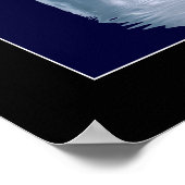 Flying Eagle & Moon "Glaube!" Motivierend Kunst Poster (Ecke)