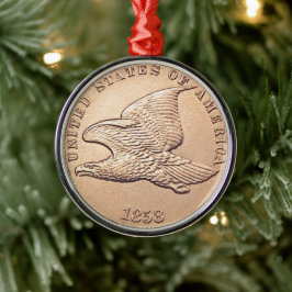 Flying Eagle Penny Silbernes Ornament