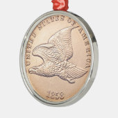 Flying Eagle Penny Silbernes Ornament (Links)