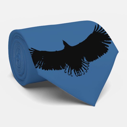 Flying Eagle Silhouette Neck Tie Krawatte (Gerollt)