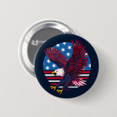 Flying Eagle und American Flag Button (Vorne & Hinten)
