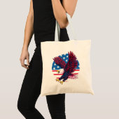 Flying Eagle und American Flag Tragetasche (Vorderseite (Produkt))