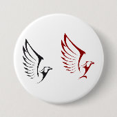 Flying Eagles Bold Bird Illustration Button (Vorderseite)