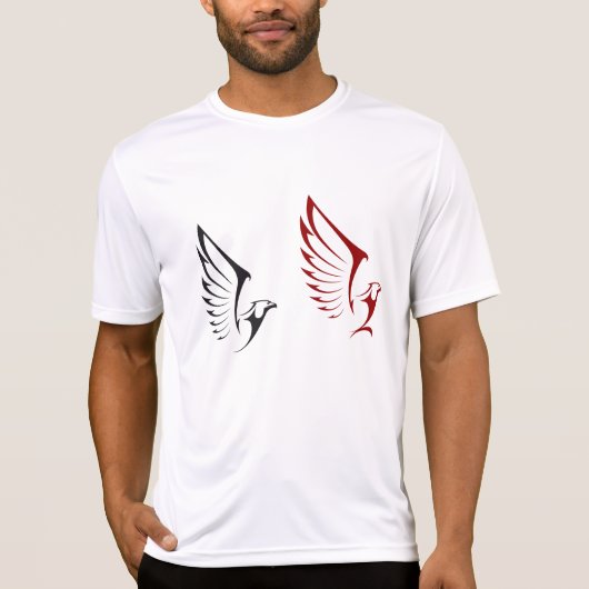 Flying Eagles Bold Bird Illustration T-Shirt (Vorderseite)