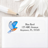 Flying Eastern Bluebird Address Labels (Insitu)