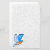 Flying Eastern Bluebird Stationery Briefpapier (Vorne/Hinten)