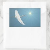 Flying Egret 1 Aufkleber (Tasche)
