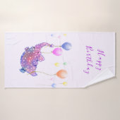 Flying Elephant Birthday Bath Handtuch Badehandtuch (Badehandtuch)