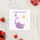 Flying Elephant Funny Birthday Napkins Serviette (Beispiel)