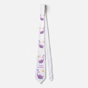 Flying Elephant Funny Birthday Neck Tie Krawatte