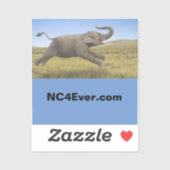 Flying Elephant-Laptop-Aufkleber von NC4Ever.com Aufkleber (Blatt)