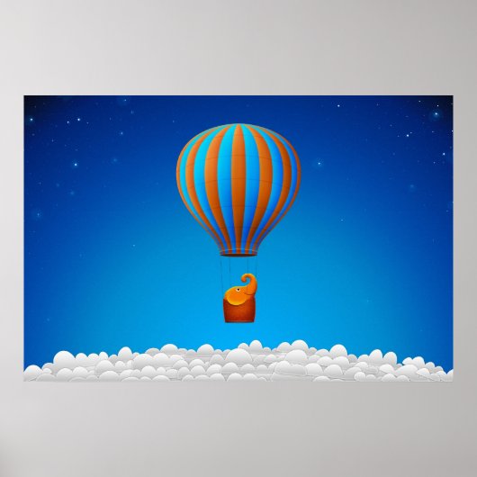 Flying Elephant Poster (Vorne)